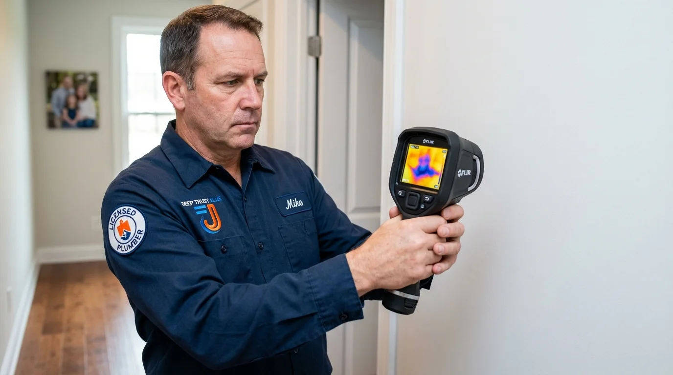 Thermal imaging leak detection by Johns Plumbing LLC in Tariffville